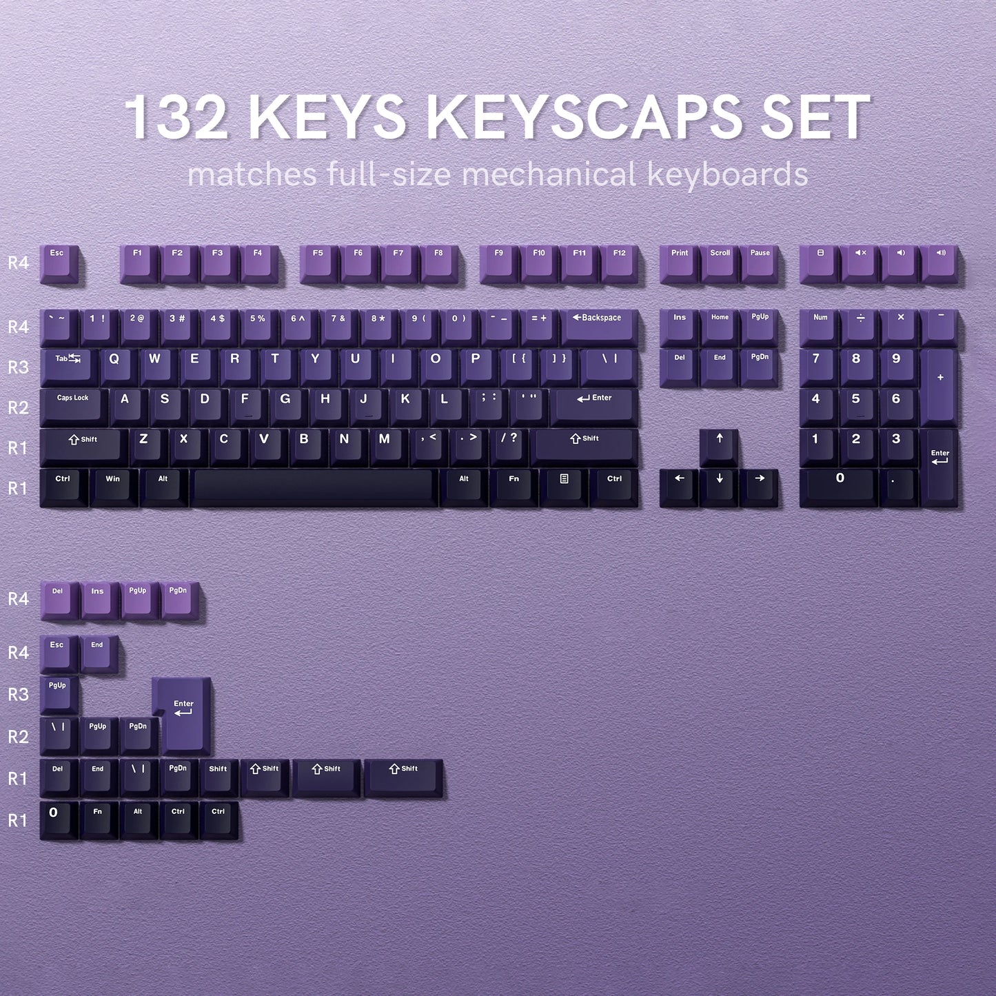 138 Keys Retro Brown Gray PBT Keycap Double Shot Cherry Profile Key Caps for Cherry MX Switches Mechanical Gamer Keyboard