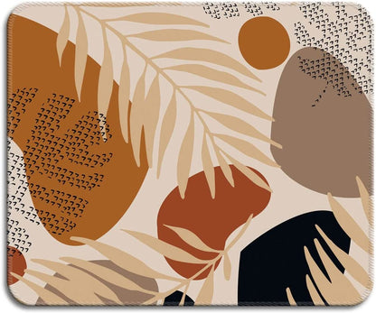 Mouse Pad with Stitched Edge, Premium-Textured Mouse Mat, Non-Slip Rubber Base Mousepad for Laptop, Computer & PC,9.5×7.9 Inches,Brown