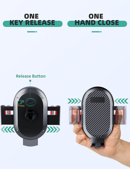 Phone Mount for Car,Car Phone Holder Mount,Phone Holder for Car, Cell Phone Holder for Car for Dashboard Windshield Air Vent,Compatible with Iphone, Samsung and Other Smartphone-Red