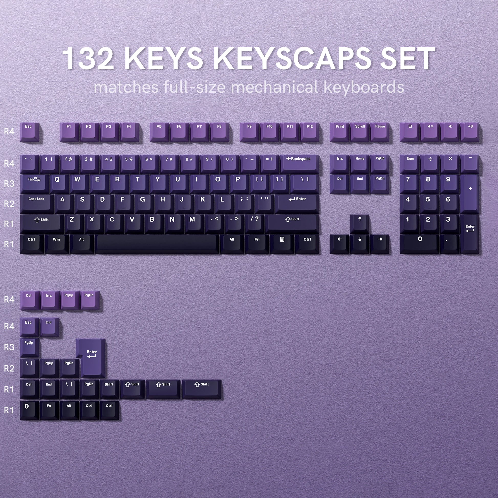 138 Keys Retro Brown Gray PBT Keycap Double Shot Cherry Profile Key Caps for Cherry MX Switches Mechanical Gamer Keyboard